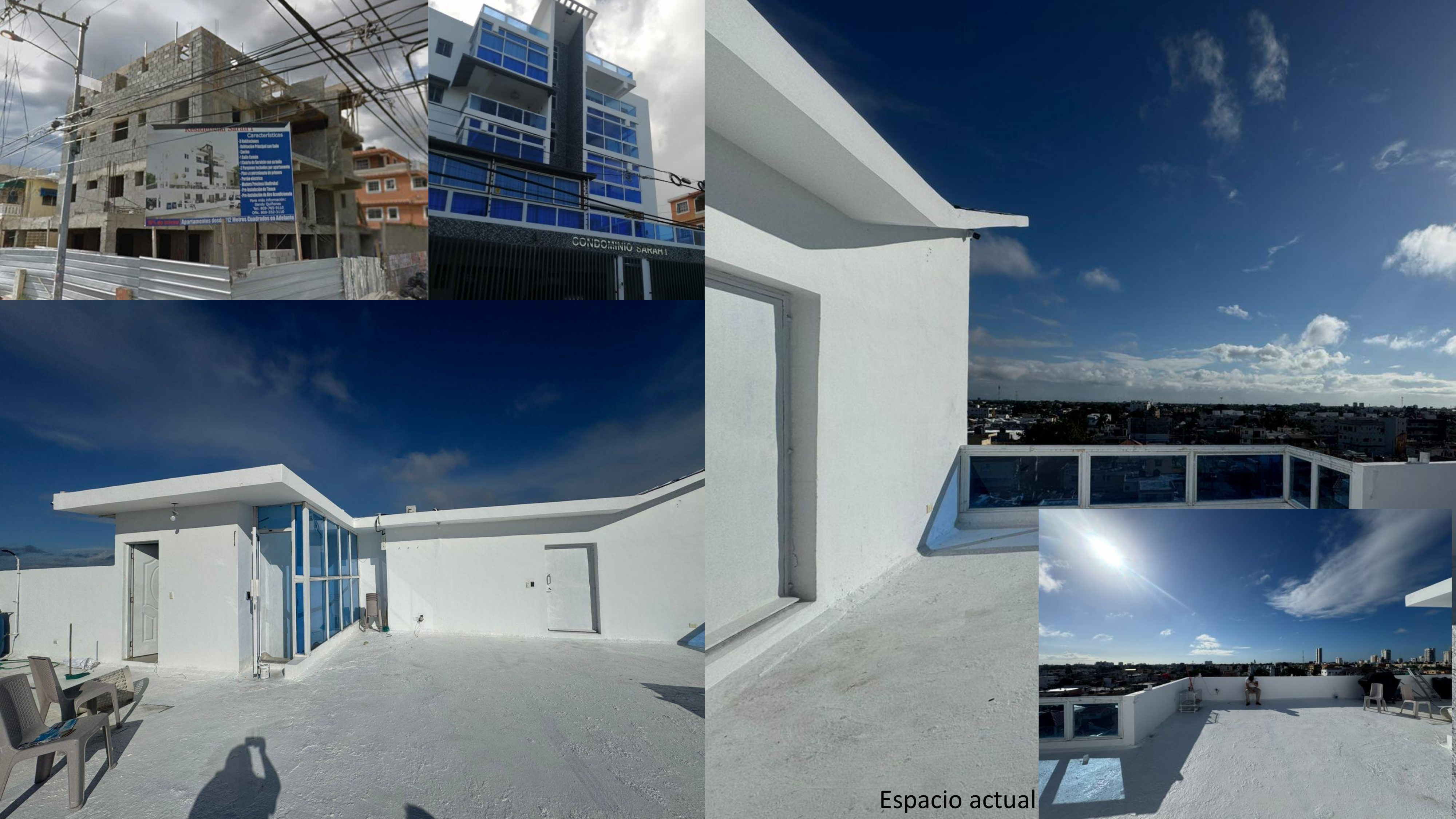 Fotografías del estado actual de la azotea